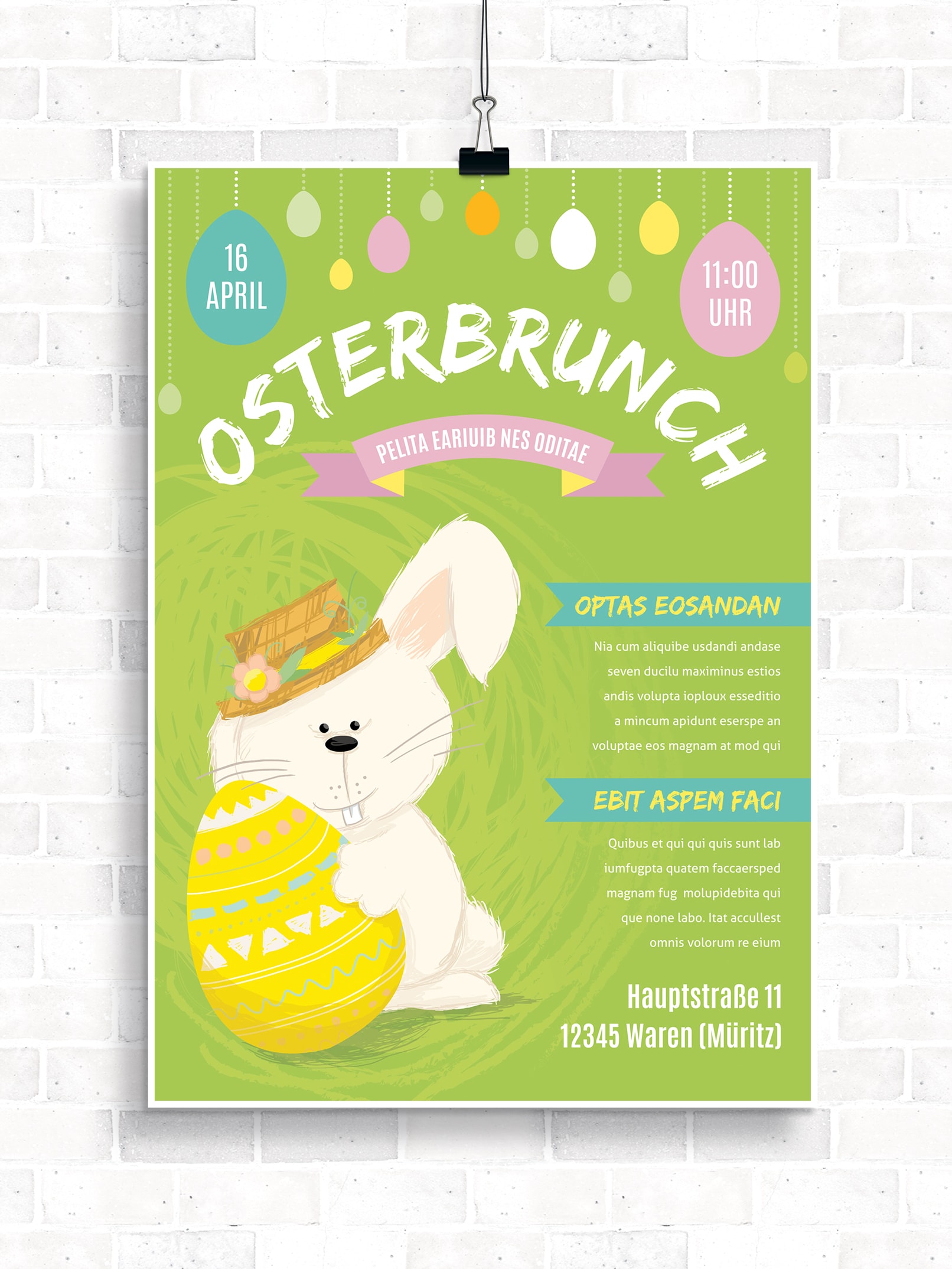 Poster, Flyer und Plakate fuer Ostern