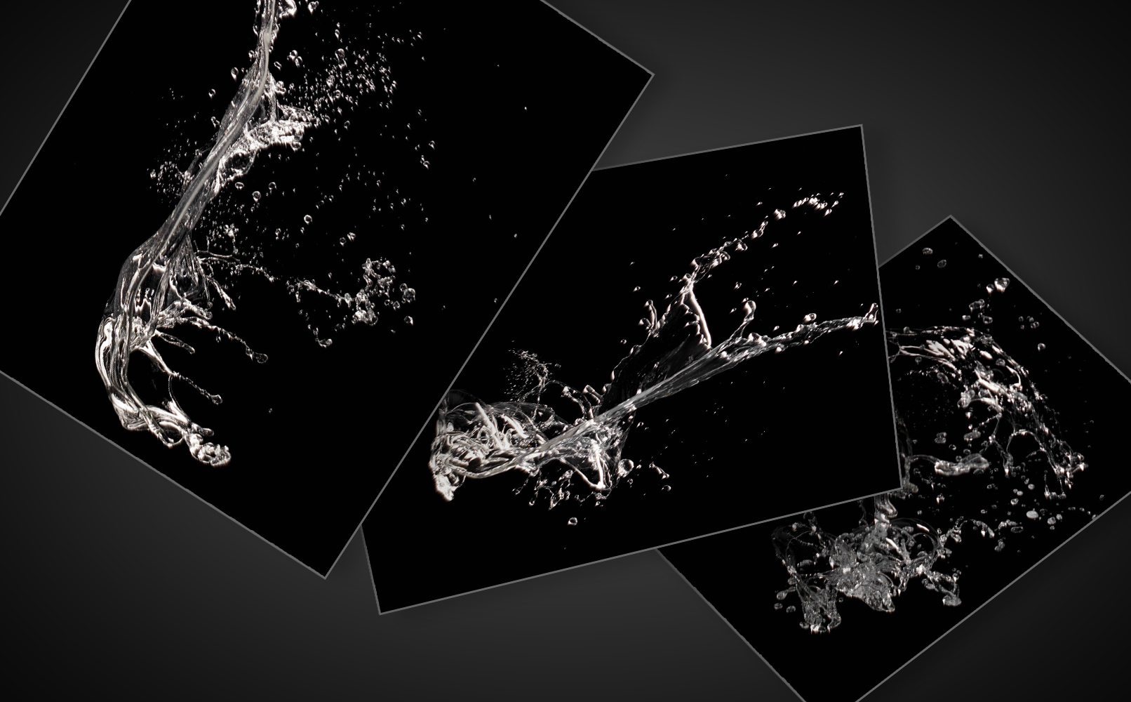 Wassertropfen-Bilder und Wasser-Splashes zum Einsatz in Compositings.