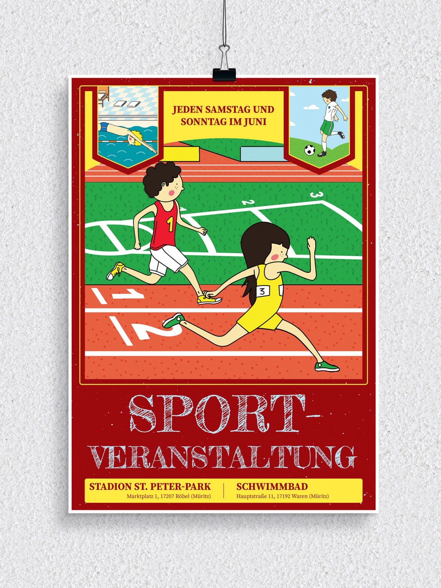 Poster, Flyer und Plakate fuer Sportveranstaltungen