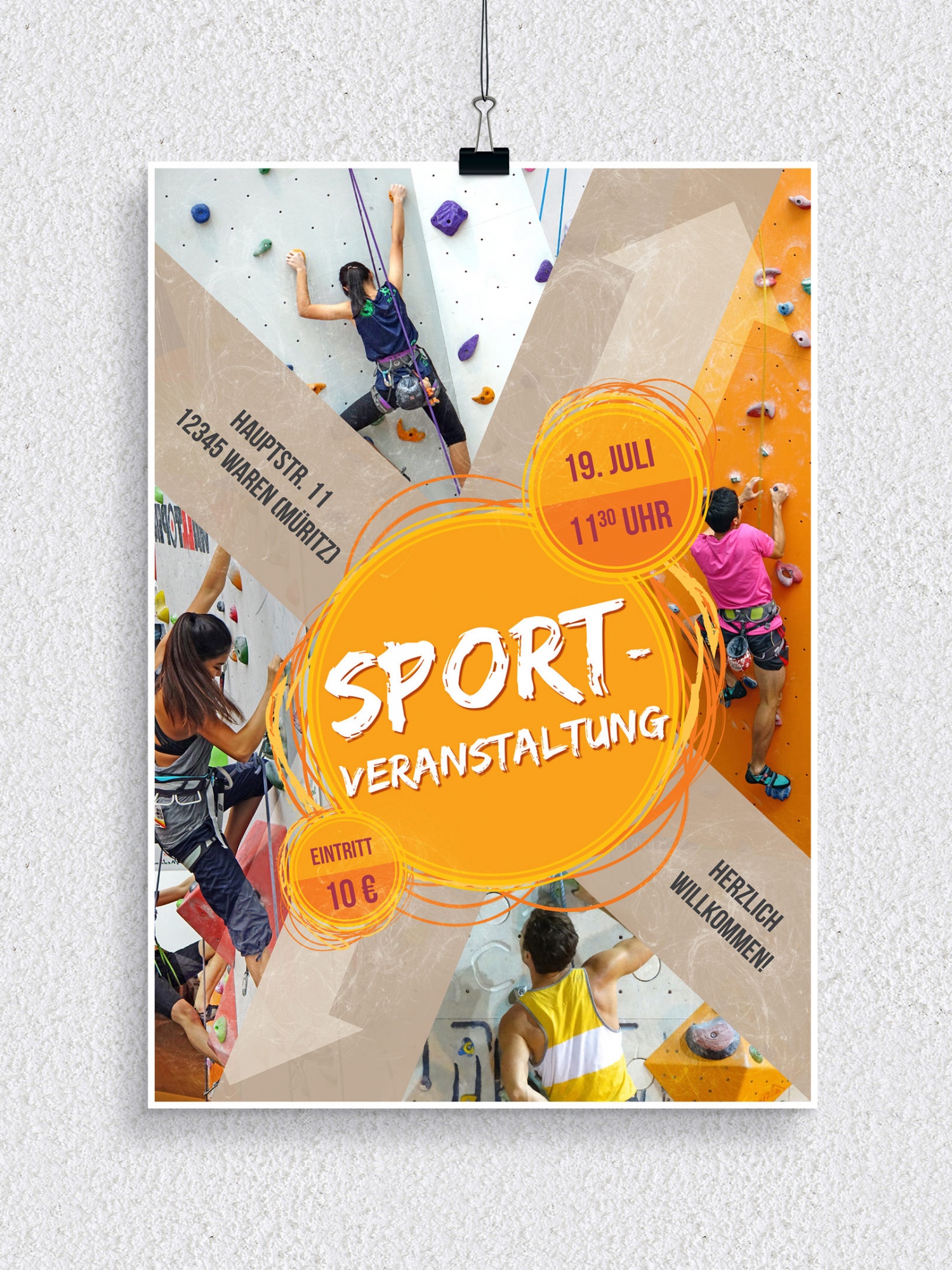 Poster, Flyer und Plakate fuer Sportveranstaltungen